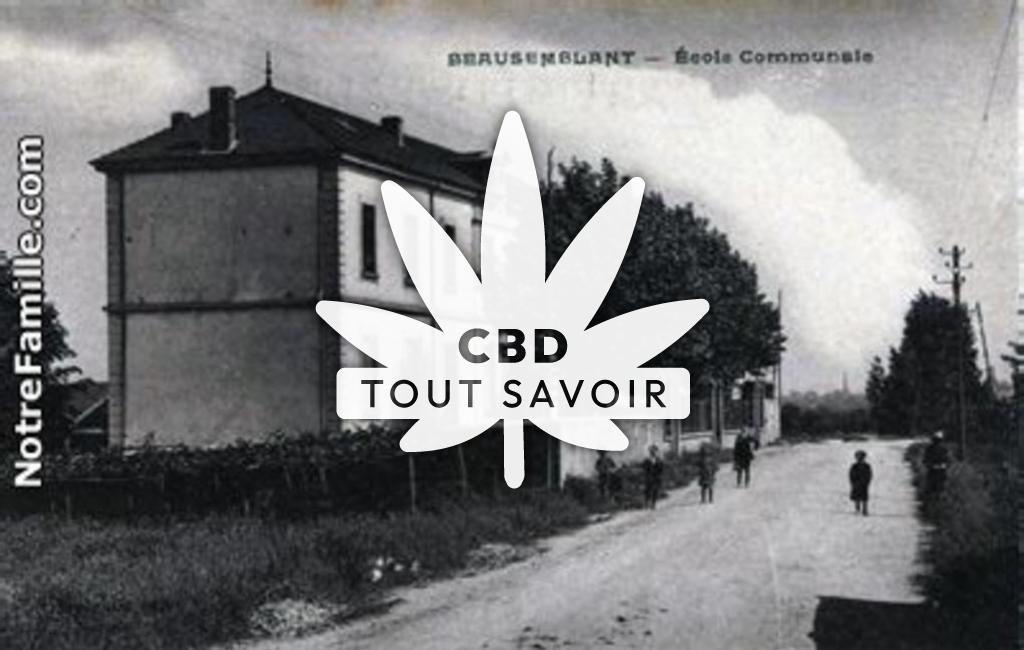 Village à Beausemblant avec feuille Cannabis CBD