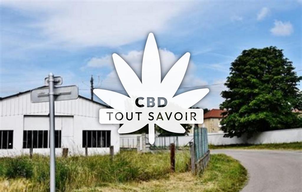 Village à Fay-le-Clos avec feuille Cannabis CBD