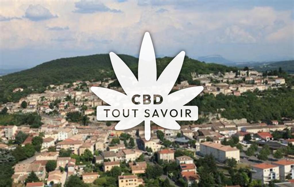 Village à Livron-sur-Drome avec feuille Cannabis CBD