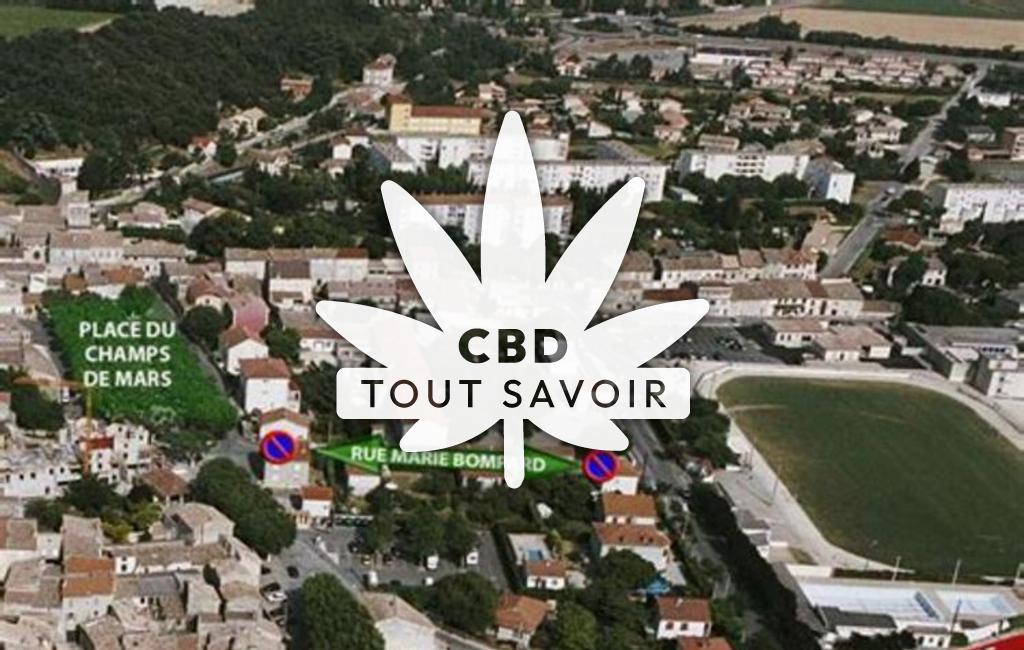 Village à Donzere avec feuille Cannabis CBD
