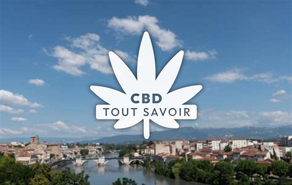 Village à Bourg-de-Peage avec feuille Cannabis CBD