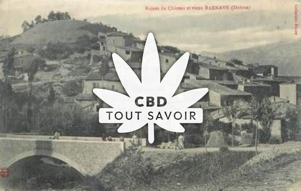 Village à Barnave avec feuille Cannabis CBD