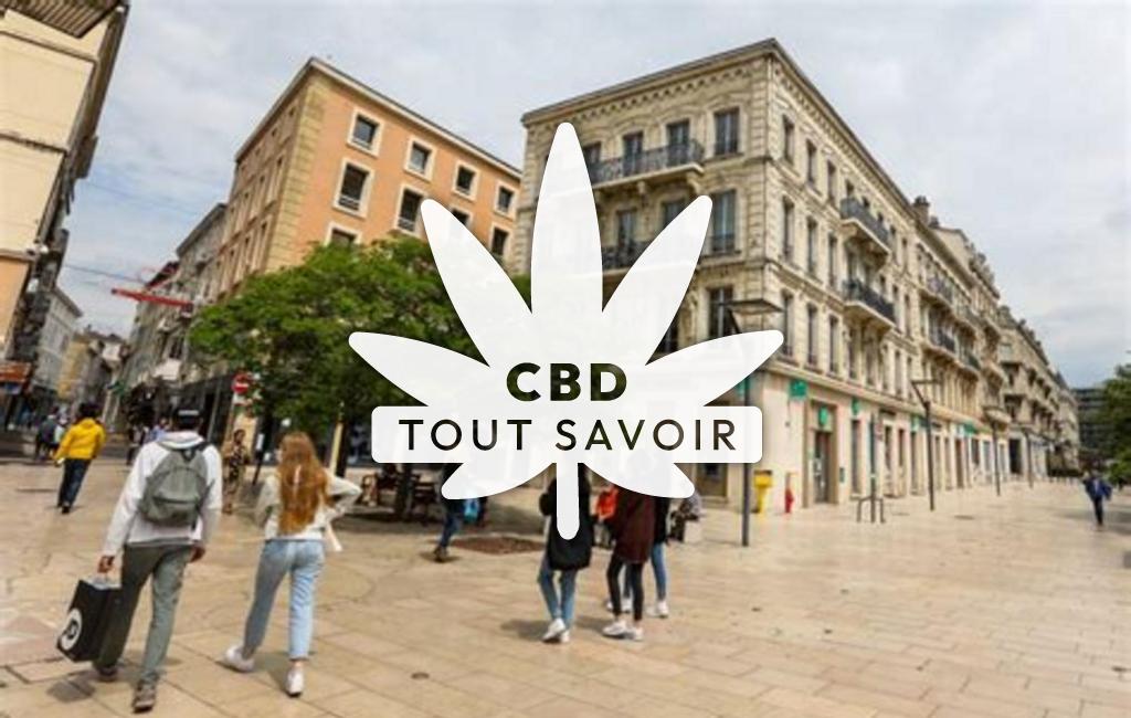 Village à Charens avec feuille Cannabis CBD