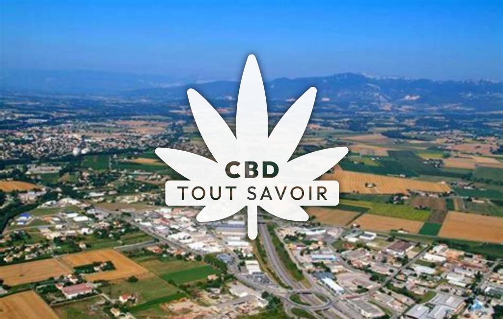Village à Saint-Marcel-les-Valence avec feuille Cannabis CBD