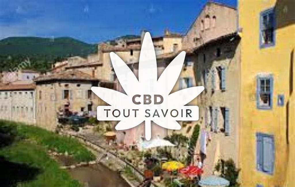 Village à Ratieres avec feuille Cannabis CBD
