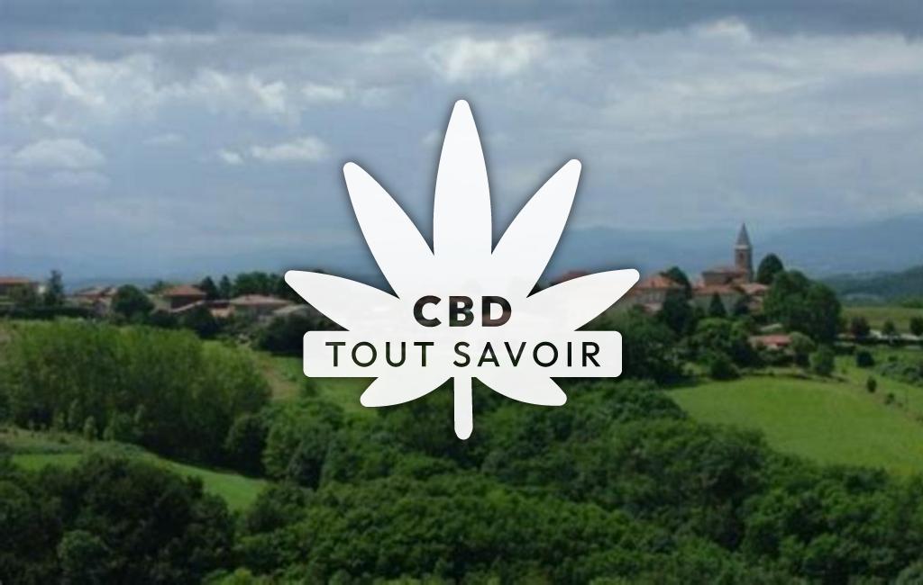 Village à Saint-Avit avec feuille Cannabis CBD