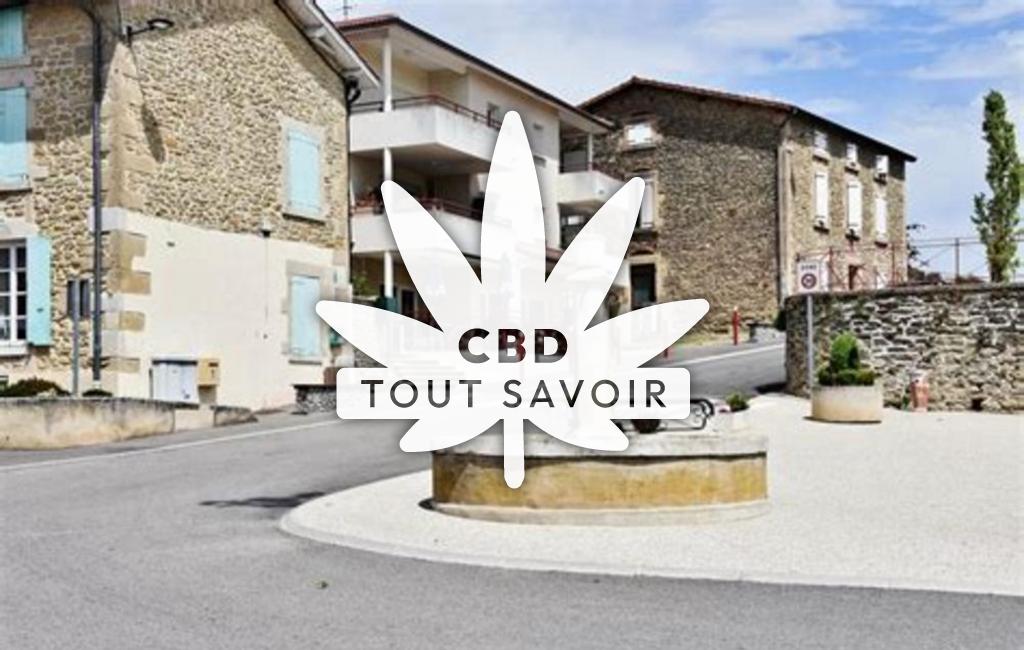Village à Montchenu avec feuille Cannabis CBD