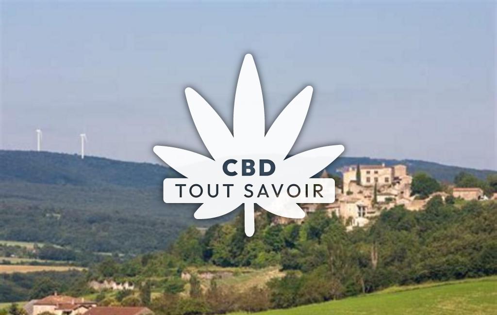 Village à Autichamp avec feuille Cannabis CBD