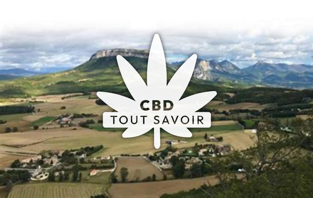 Village à La-Repara-Auriples avec feuille Cannabis CBD