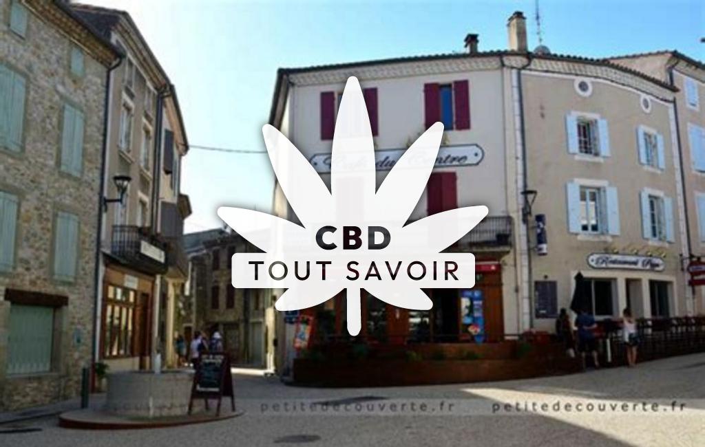 Village à Bourdeaux avec feuille Cannabis CBD