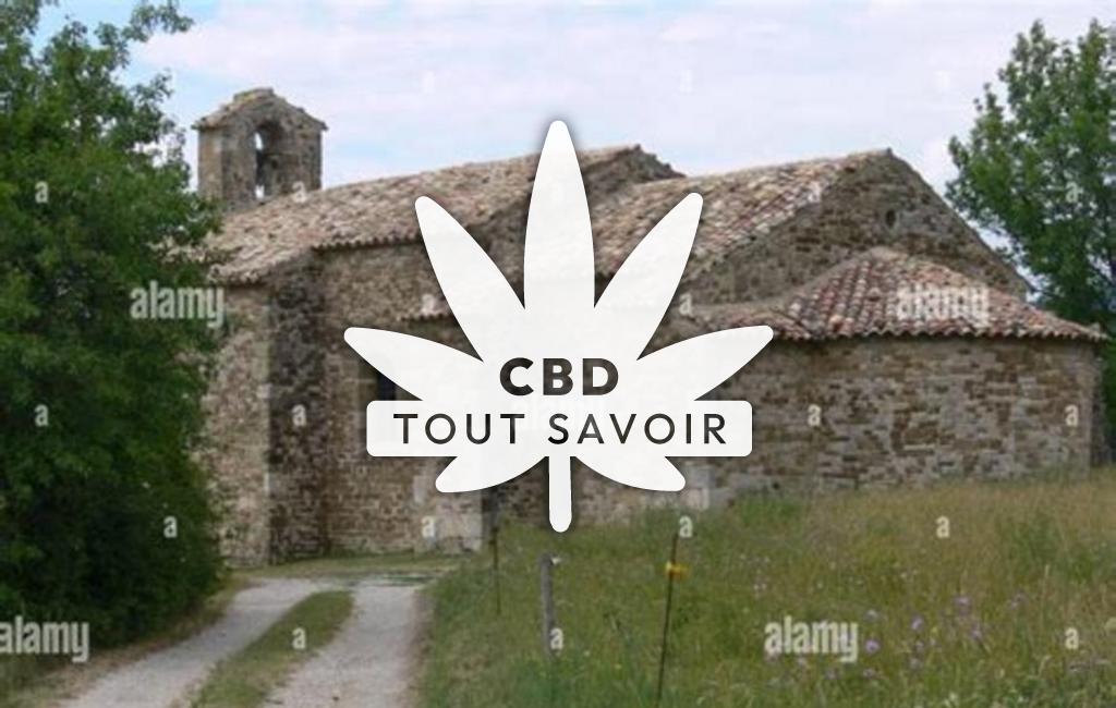 Village à Crupies avec feuille Cannabis CBD