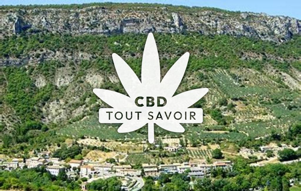 Village à Sahune avec feuille Cannabis CBD