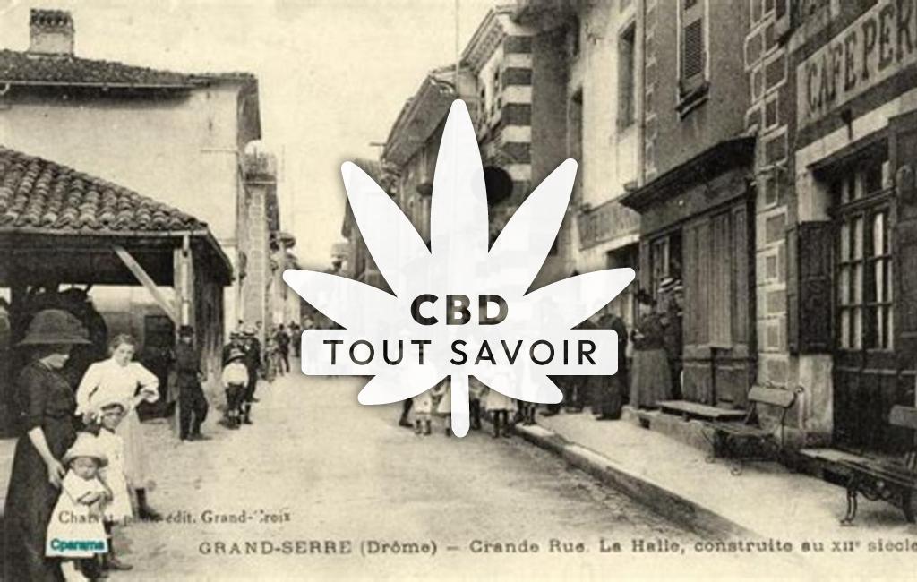 Village à Le-Grand-Serre avec feuille Cannabis CBD