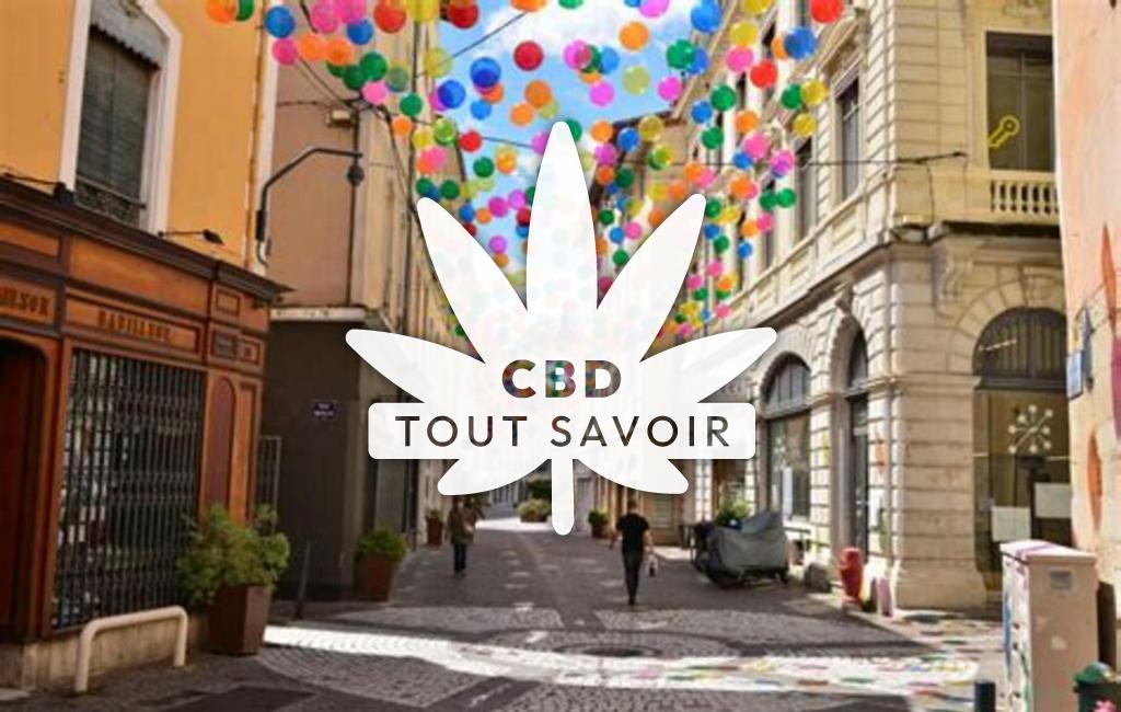 Village à Ballons avec feuille Cannabis CBD