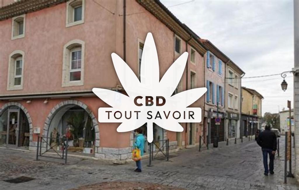 Village à Pierrelatte avec feuille Cannabis CBD