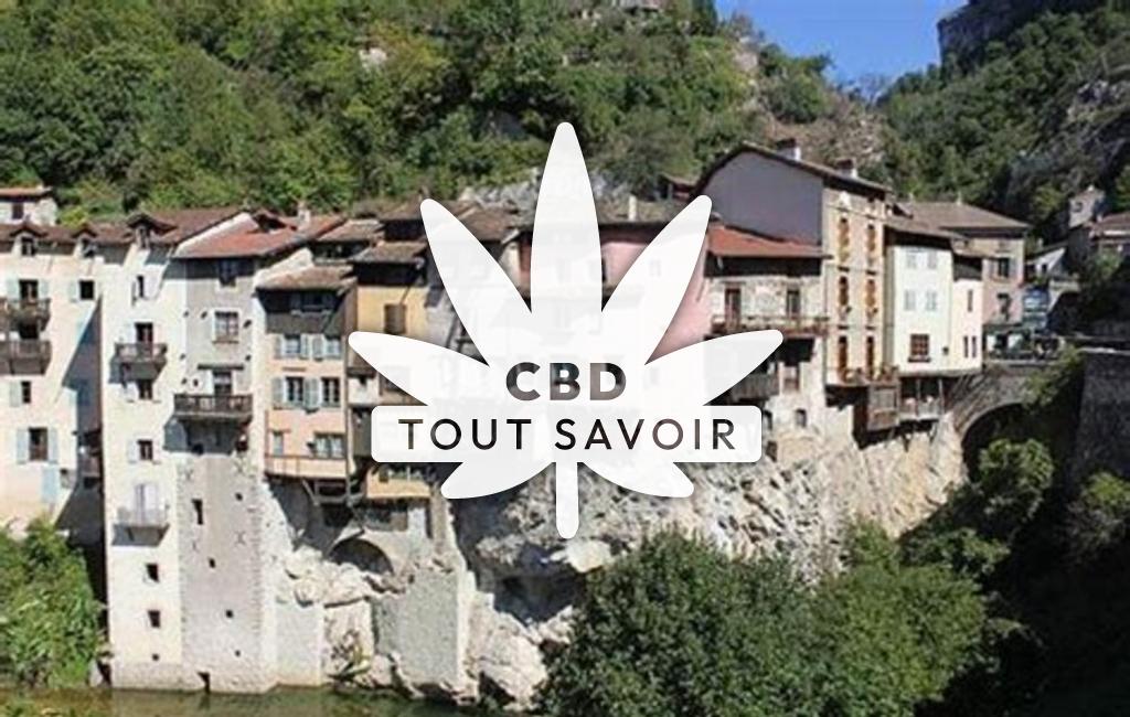 Village à Hostun avec feuille Cannabis CBD