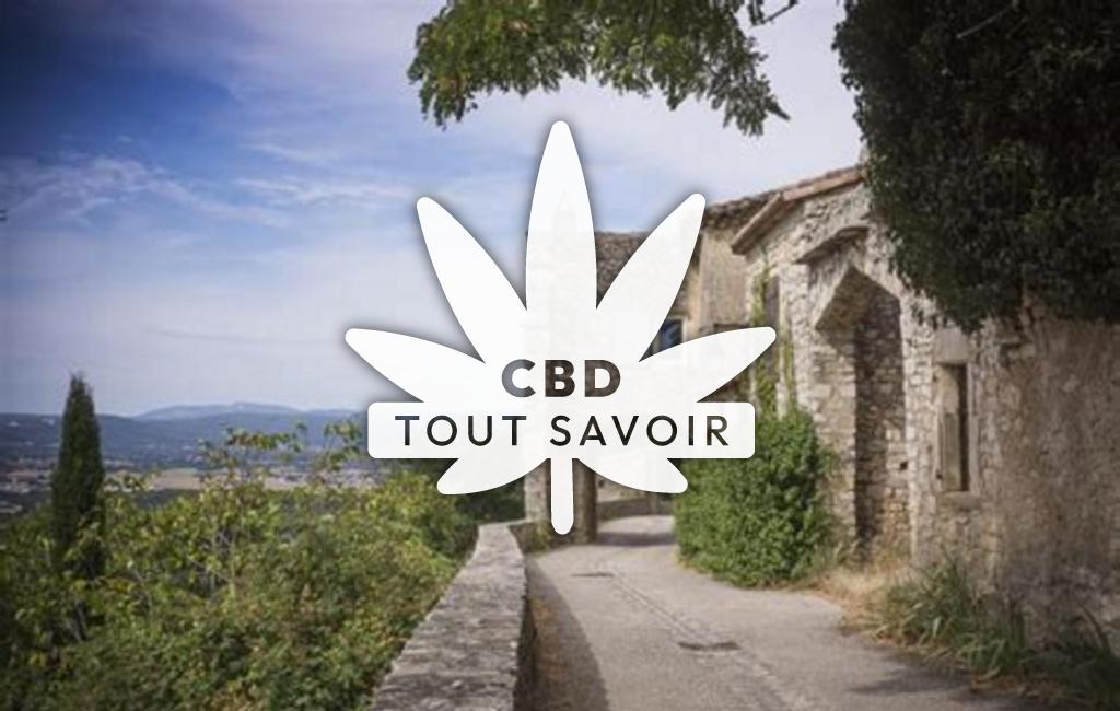 Village à Savasse avec feuille Cannabis CBD