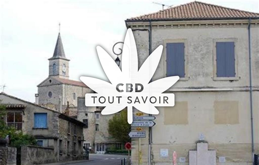 Village à Taulignan avec feuille Cannabis CBD