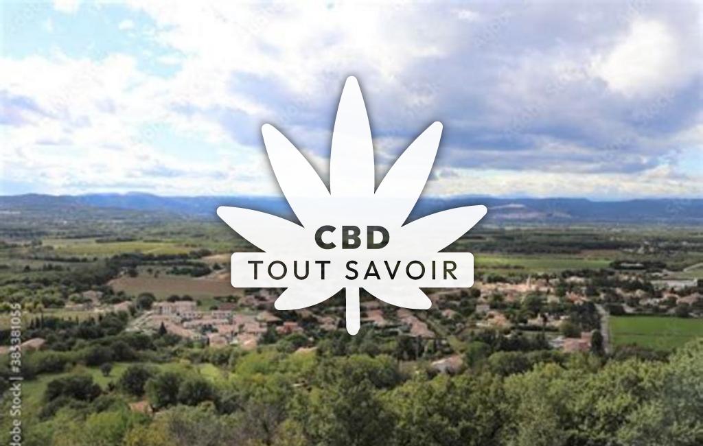 Village à Allan avec feuille Cannabis CBD