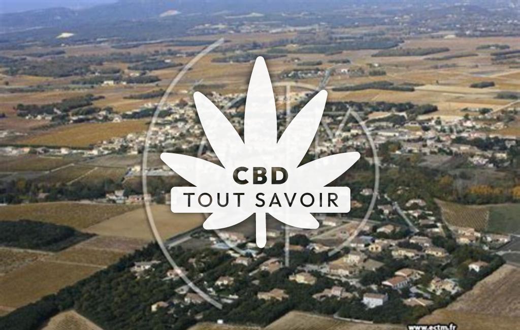 Village à Bouchet avec feuille Cannabis CBD