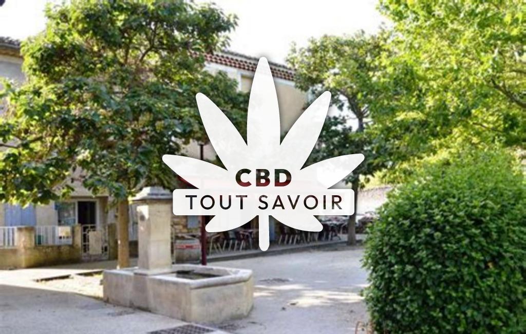 Village à La-Baume-de-Transit avec feuille Cannabis CBD
