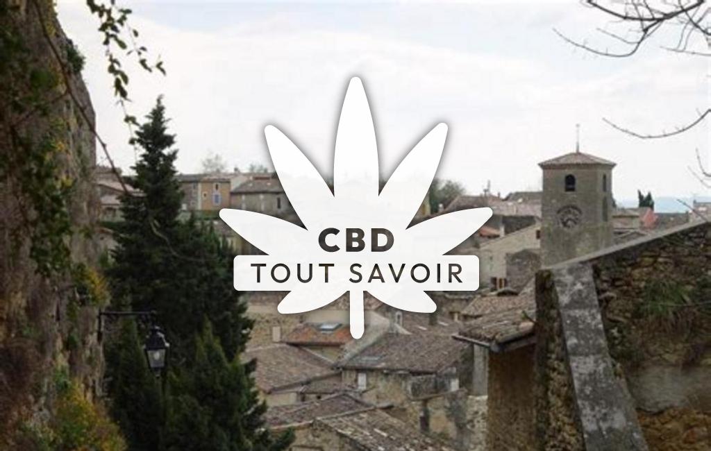 Village à Etoile-sur-Rhone avec feuille Cannabis CBD