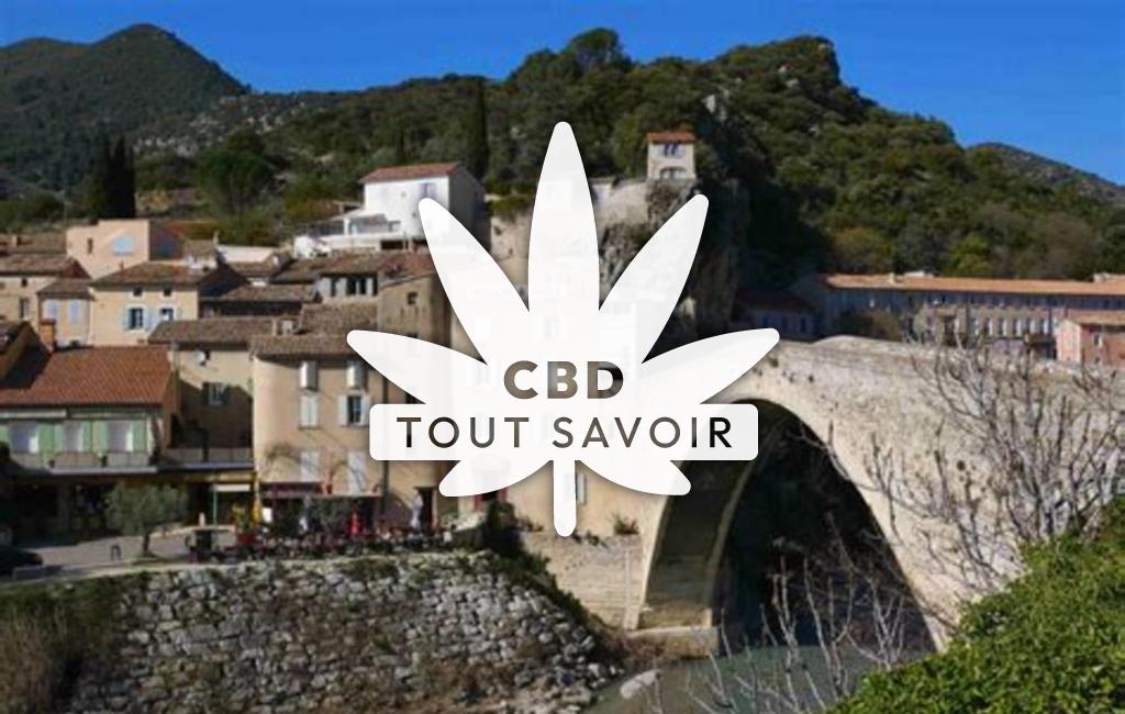 Village à Nyons avec feuille Cannabis CBD