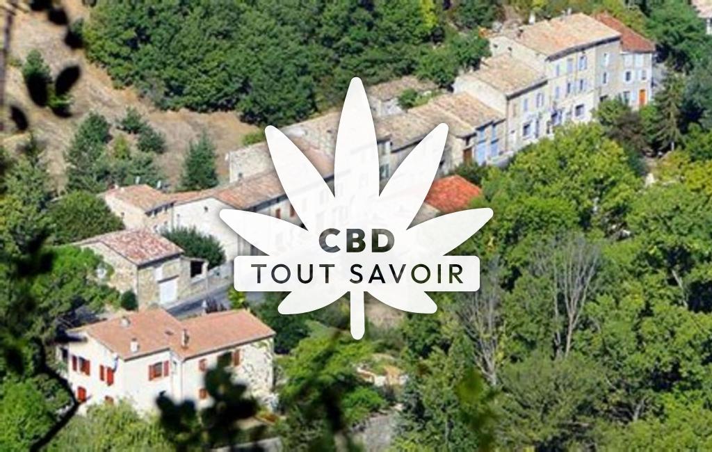 Village à Saint-Ferreol-Trente-Pas avec feuille Cannabis CBD