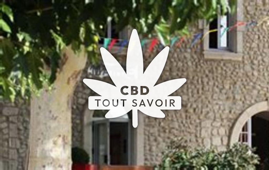 Village à Saint-Maurice-sur-Eygues avec feuille Cannabis CBD