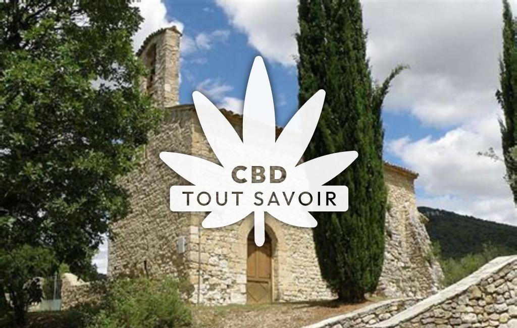 Village à La-Penne-sur-l'Ouveze avec feuille Cannabis CBD