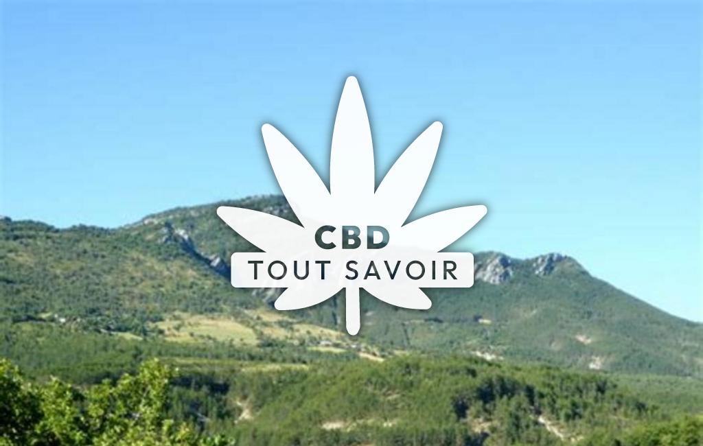 Village à Pennes-le-Sec avec feuille Cannabis CBD