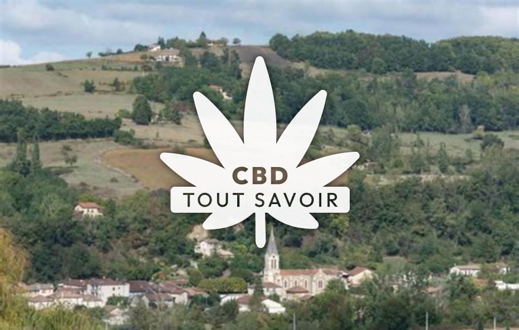 Village à Crepol avec feuille Cannabis CBD