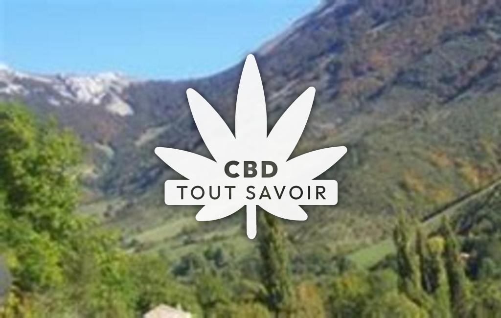 Village à Ombleze avec feuille Cannabis CBD