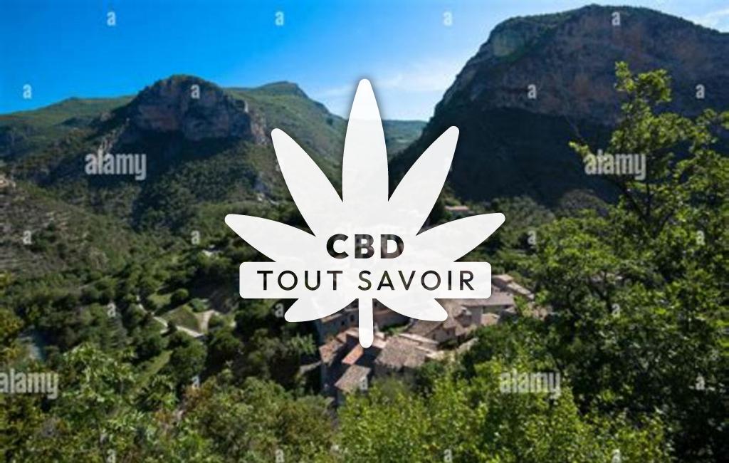 Village à Saint-May avec feuille Cannabis CBD