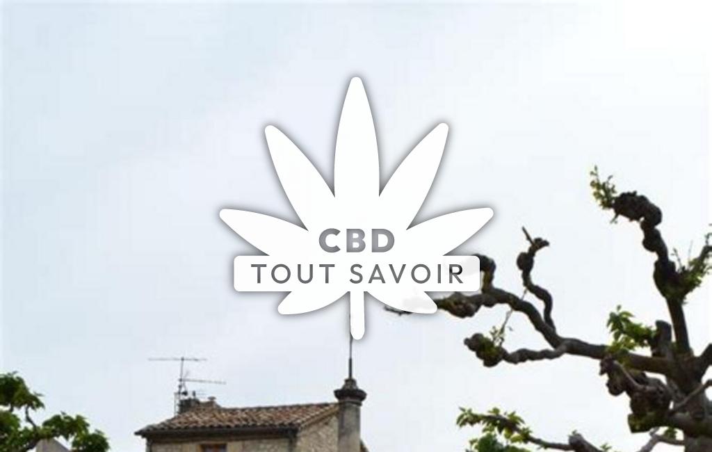 Village à Salles-sous-Bois avec feuille Cannabis CBD