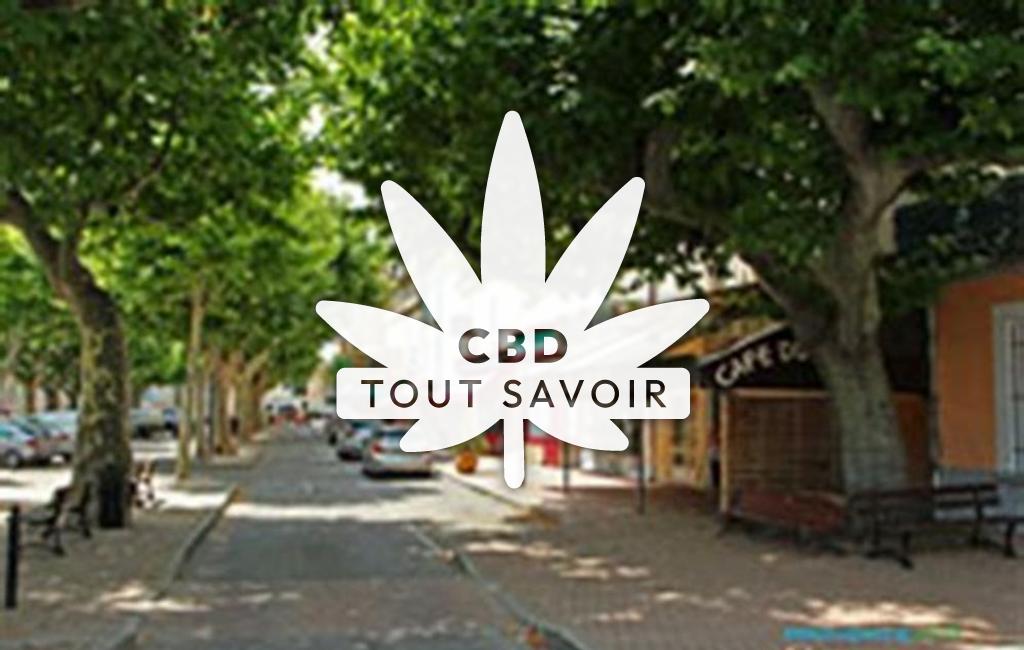Village à Tulette avec feuille Cannabis CBD