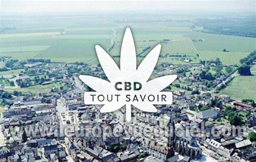 Village à Le-Neubourg avec feuille Cannabis CBD