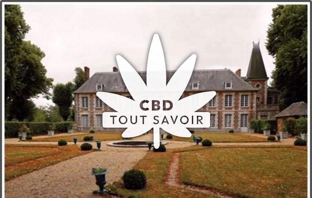 Village à Le-Troncq avec feuille Cannabis CBD