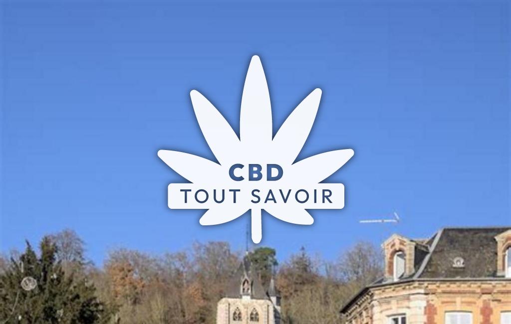 Village à Villez-sur-le-Neubourg avec feuille Cannabis CBD