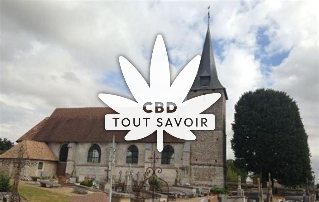 Village à Vitot avec feuille Cannabis CBD