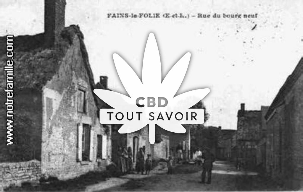 Village à Fains avec feuille Cannabis CBD