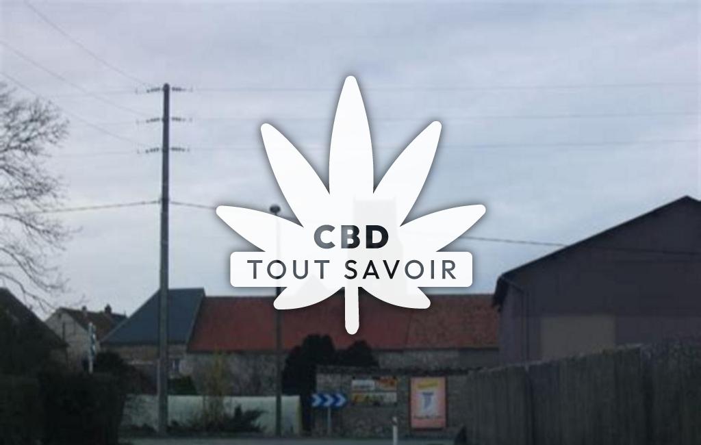 Village à Rouvray avec feuille Cannabis CBD