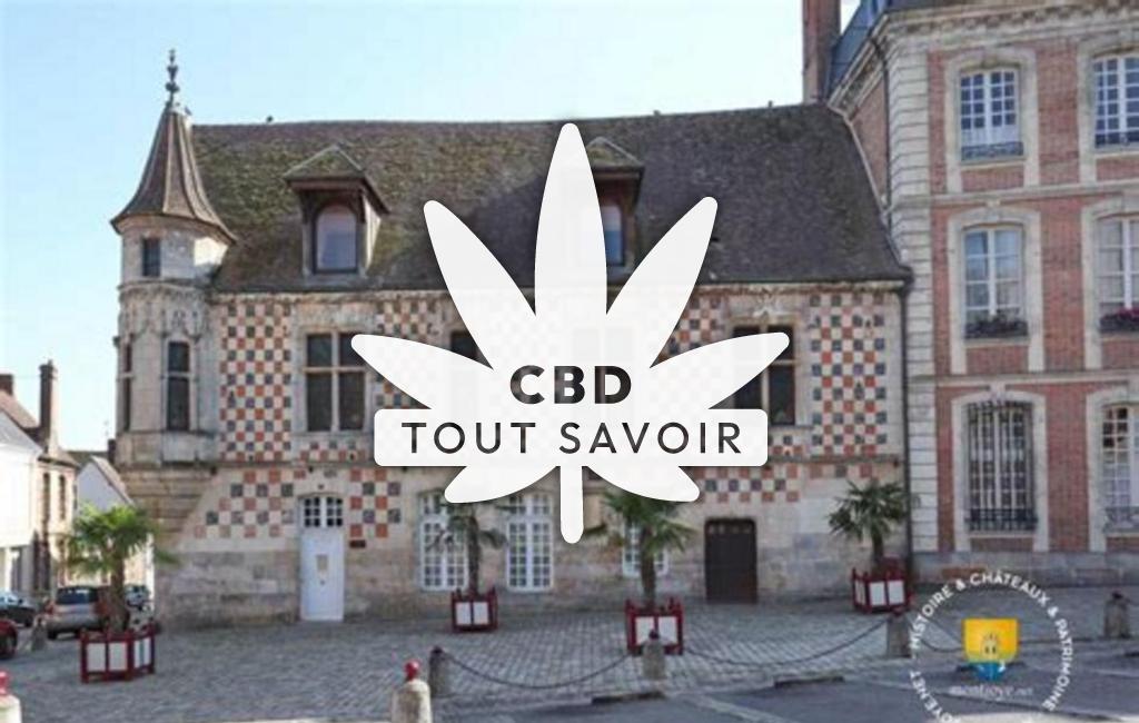 Village à Verneuil-D'Avre-Et-D'Iton avec feuille Cannabis CBD