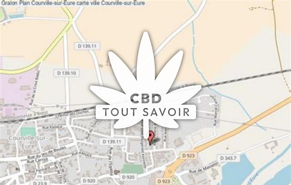 Village à Amecourt avec feuille Cannabis CBD