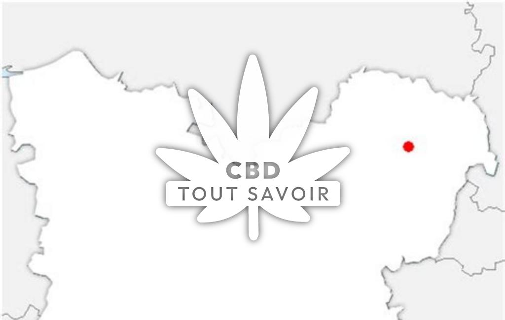 Village à Frenelles-en-Vexin avec feuille Cannabis CBD