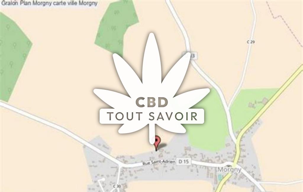 Village à Morgny avec feuille Cannabis CBD