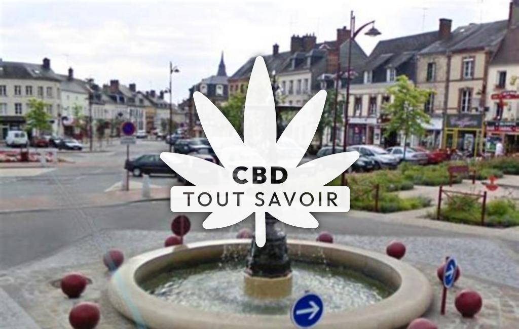 Village à Breteuil avec feuille Cannabis CBD