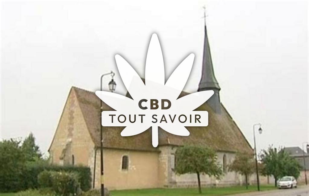Village à Les-Ventes avec feuille Cannabis CBD
