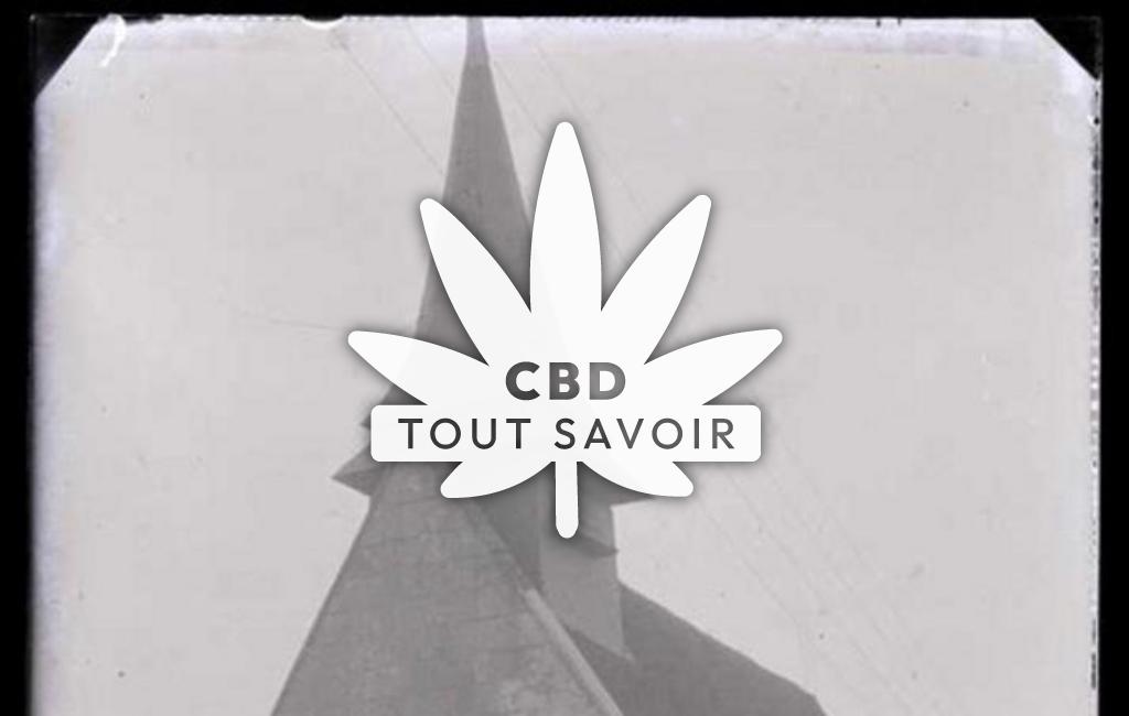 Village à Tournedos-Bois-Hubert avec feuille Cannabis CBD