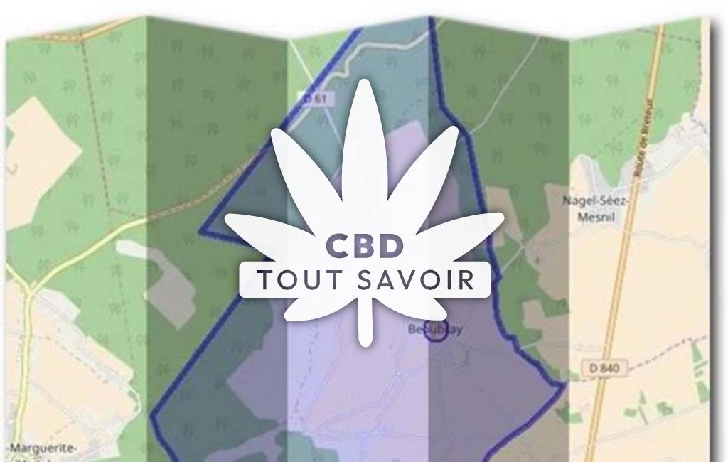 Village à Beaubray avec feuille Cannabis CBD